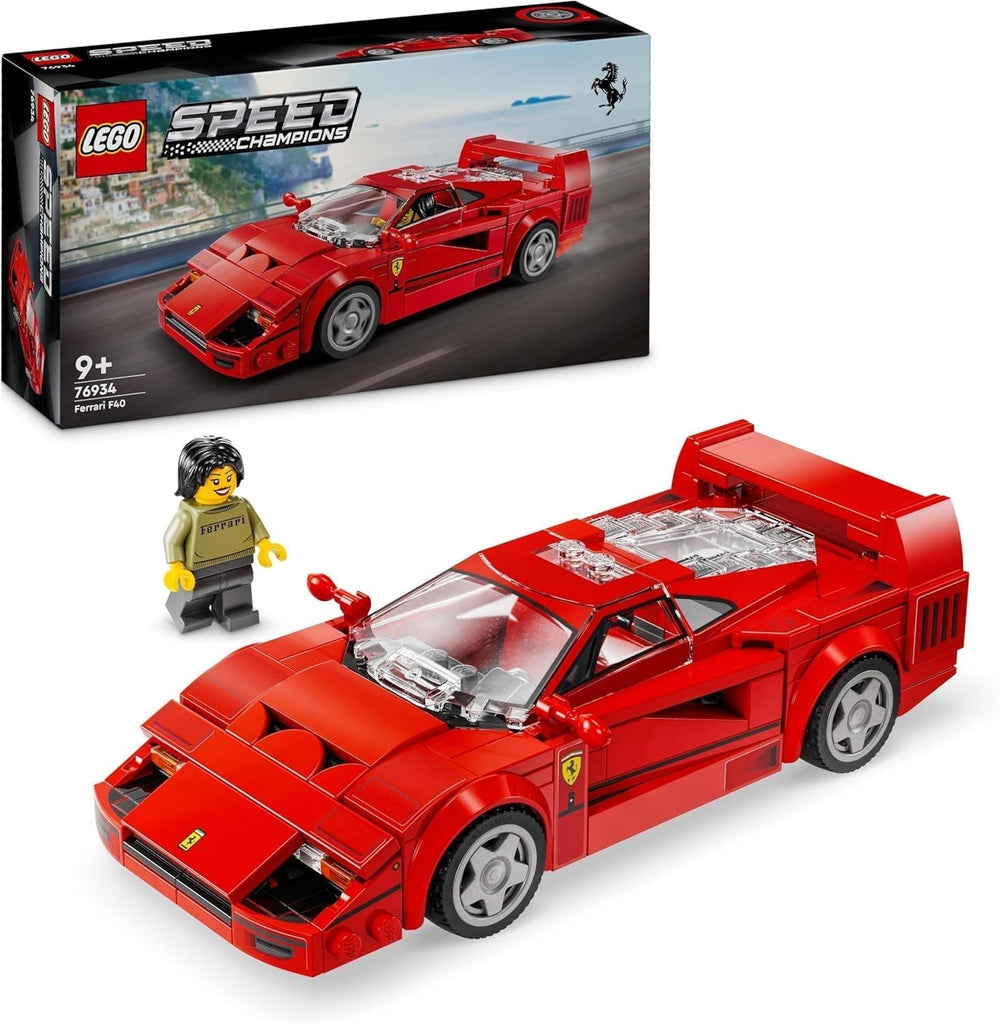 LEGO Speed Champions Ferrari F40 Super Sports Car, Playset with Buildable Toy Car and Minifigure Driver, Collection Building Set for Kids, Gift for Boys and Girls 76934 Building Sets Besuche den LEGO-Store Default Title