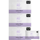 Naïf - Wet wipes with plastic-free lotion - 1296 pieces (24 packs of 54 wipes) - for babies and children - Baby's bottom, body and face - with Aloe Vera and Bamboo - 0% Fragrance and Alcohol
