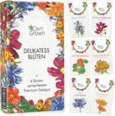 Essbare Blumen Samen Set : Delikatess Blumen Blumensamen Set mit 6 Sorten Blumen Saatgut – Essbare Blumen Samen – Essbare Blumen für Torte – Essbare Blüten Tortendeko – Blumen Essbar von OwnGrown