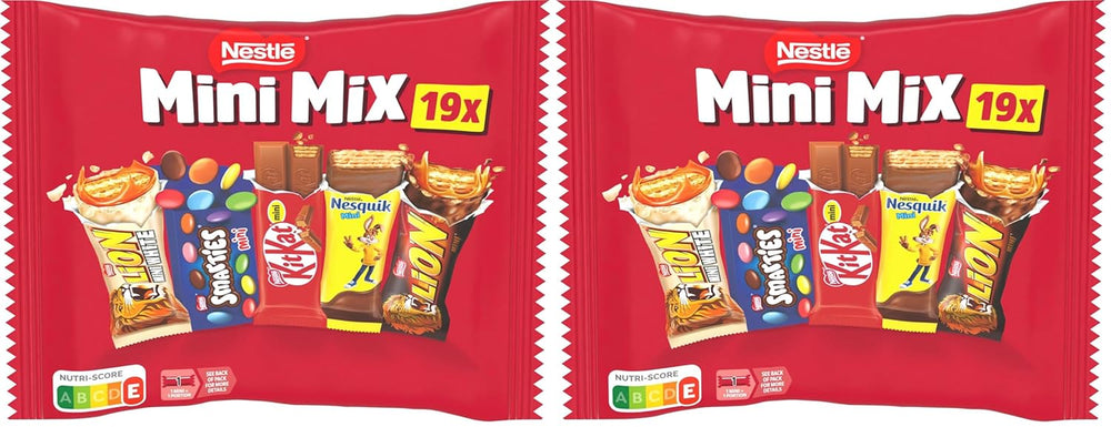 Nestlé Mini Mix Chocolate Bars, Five Delicious Flavors, 19 Bars, Pack of 2 (1 x 321g)