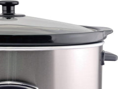 Beper BC.510 Slow Cooker, 280 W, 4.5 liters, ceramic glass, black and steel Slow Cooker Naty Shop