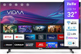 TuTu TUV32HQ1B Smart TV de 32 de inci, televizor LED HD de 80 cm cu Wi-Fi, App Store, tuner triplu (DVB-T/T2, DVB-C, DVB-S/S2), HDMI, USB