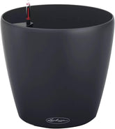 Jardinieră LECHUZA Classico Color ECO 60 Gri Închis | Jardinieră cu sistem de udare și indicator al nivelului apei | Fabricată din plastic 100% reciclat | Finisaj mat | Ø 60 x 55,5 cm | 18955