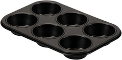 , Form 6 muffins 18.5x27cm, black Molds and baking trays Naty Shop 6 Muffins
