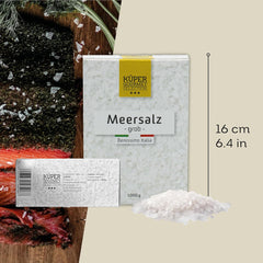 Küper Selection Meersalz - 1000g coarse Salt for Seasoning and Refinement - ohne Zusätze oder chemische Nachbehandlung