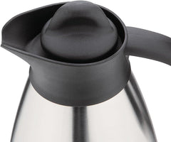 Cană de lapte vidată Olympia cu capac cu filet, 500 ml/17 oz, oțel inoxidabil cu capac negru, imprimeu cu lapte pe lateral, stații de bufet pentru ceai și cafea, CL371