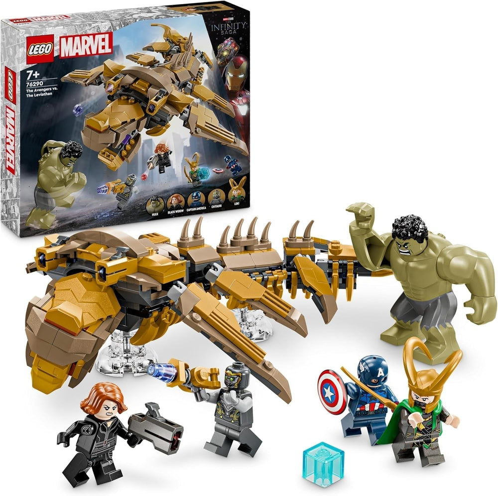 LEGO Marvel Avengers Vs. Leviathan building toy set with Hulk and Captain America, Loki, Black Widow and Chitauri minifigures, Avengers playset for boys and girls 7+ 76290 Building sets Besuche den LEGO-Store Default title