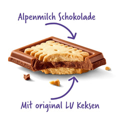 Milka LU – Alpine milk chocolate with crunchy LU biscuits – 87g