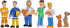 Simba 109252538 - Fireman Sam Figures Set, 6 Pieces, 2 Assorted, Only One Version Provided, 5-7cm Play Figures, From 3 Years Action Figures Naty Shop