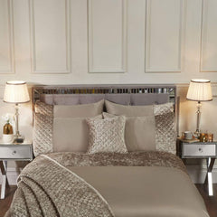 Emma Barclay Glamor bedding set for double bed, mink, polyester, cream Beds and Duvets Emma Barclay Cream color Double bed