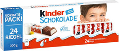 Kinder Chocolate - Filled Milk Chocolate Bars - 1 pack containing 24 individual bars (24 x 12.5g).