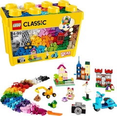 LEGO Classic Big Building Blocks Box, Construction Toy for Girls and Boys with Storage Box, Contains Colorful Bricks, Tires, Doors, etc. in 33 colors, gift for children from 4 years 10698