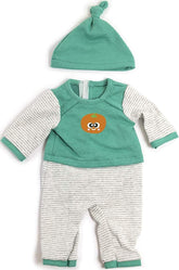 Miniland Puppenkleidung Set 40cm, Pajama mit Schlafmütze