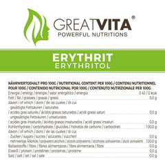 Greatvita Erythritol 1000 G | Kalorienfreie Süßungsmittel & Zucker-Alternative | Zahnfreundlich, Gut Löslich & Glutenfrei | Ideal Für Getränke, Desserts & Baken Sweeteners Naty Shop