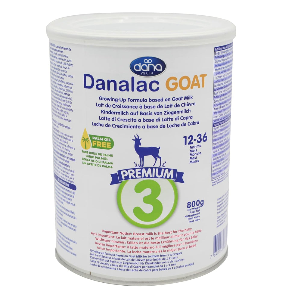 Danalac (Pack of 1) Advanced Goat Milk Formula for Growth 800g Baby Milk Powder Stage 3 for Toddlers and Babies 1-3 Years