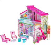 Lisciani - Doll House - Barbie Holiday Villa with Doll - Fantastic Game - Cardboard House to Assemble and Decorate - Creative Free Time - For Girls from 4 Years Old Doll Houses Naty Shop Default Title