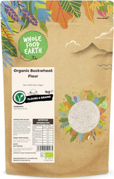 Wholefood Earth organic buckwheat flour 1kg | Cruel | Non-GMO | Vegan | Certified organic