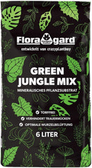 Floragard Green Jungle Mix 6 L - mineral substrate for planting Monstera, Philodendron - ensures optimal drainage and healthy root growth - ideal for demanding houseplants