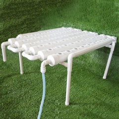 1 Layer Hydroponic Grow Kit with 54 Planters, PVC Soilless Plant Grow Systems with Water Pump, Hydroponic Grow Kits for Growing Vegetables and Fruits on Balconies, Gardens, Patios and Backyards