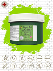 Colorant alimentar Sugarflair Partygreen pentru paste, colorant alimentar pentru fondant și marțipan, paste concentrate Spectral - 400 g