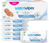 WaterWipes Sensitive+ Wet Wipes for Newborns and Babies, 360 Pieces (6 Pack), 3-in-1 Cleaning, Care, Protection, 99.9% Water, Fragrance Free