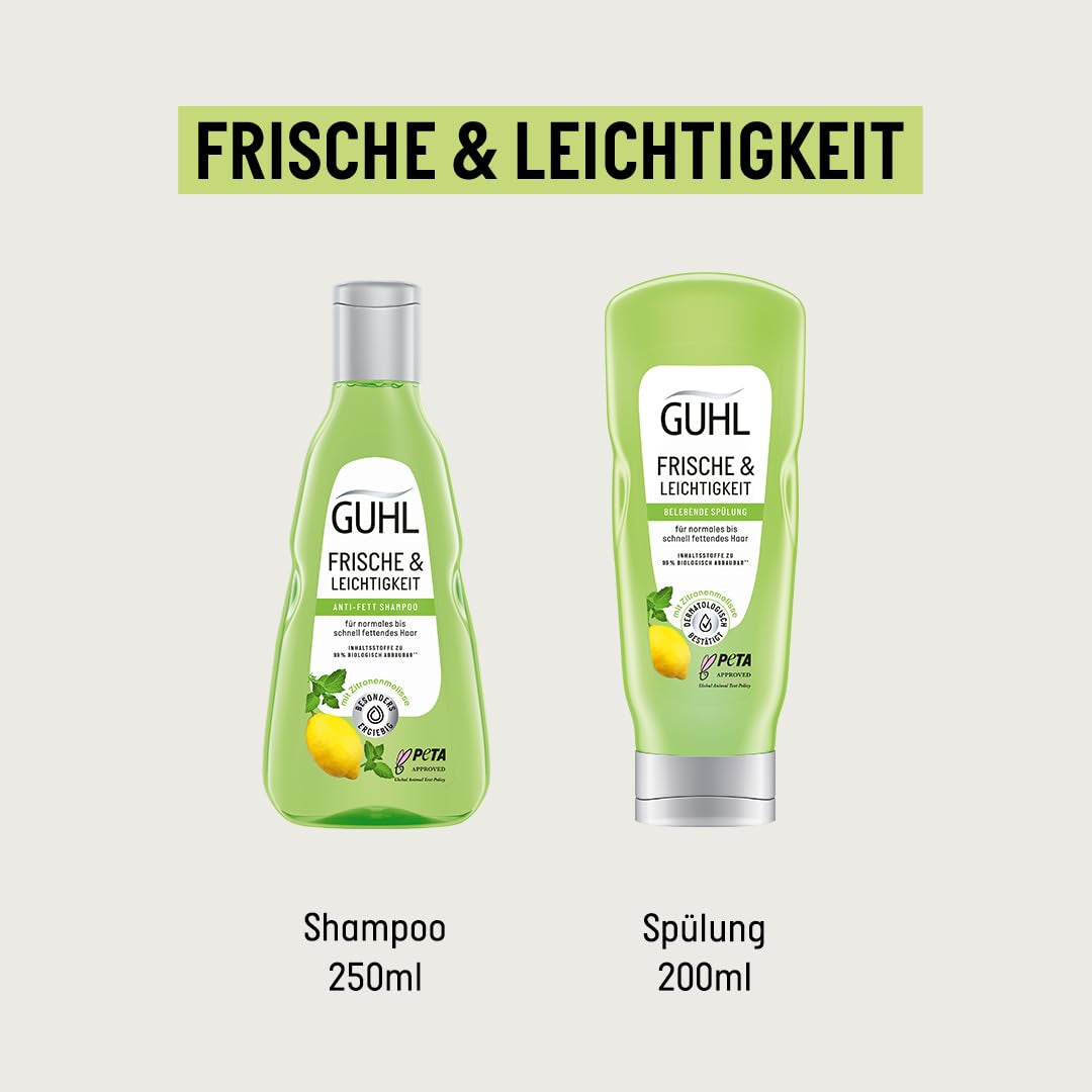 Guhl Freshness & Lightness Anti Grease Shampoo, par normal si gras Guhl