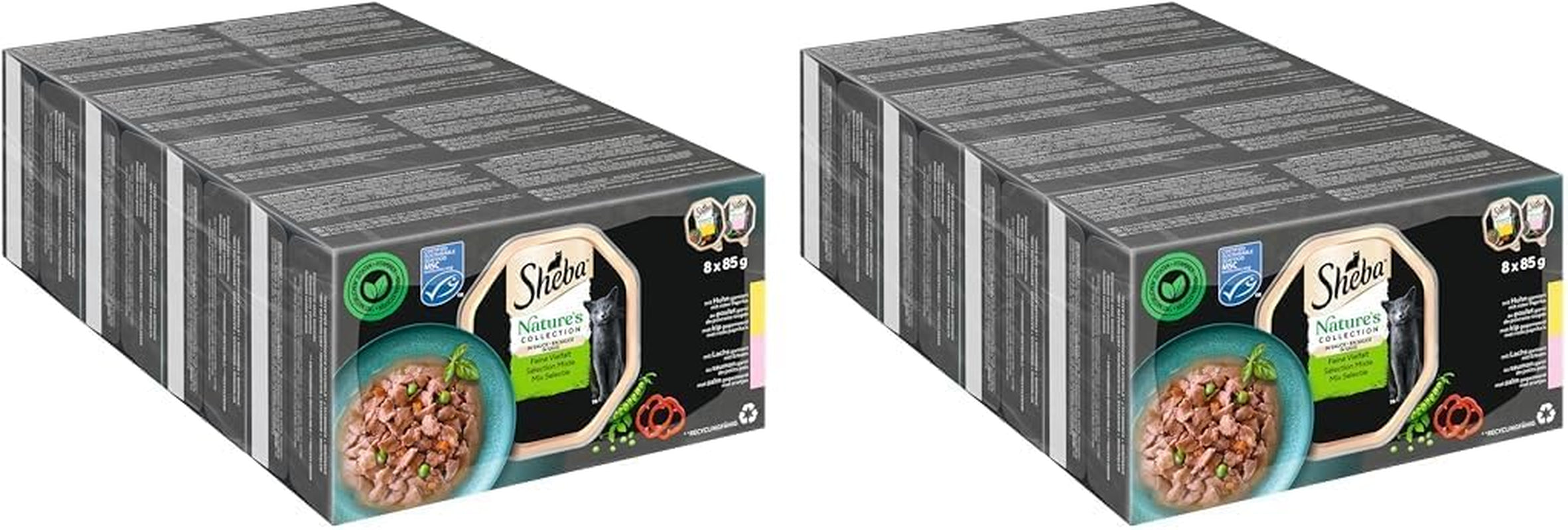 Sheba Nature`S Collection in Sauce - Cea mai fină hrană umedă pentru pisici în bol - Poultry Variation - 32 X 85G