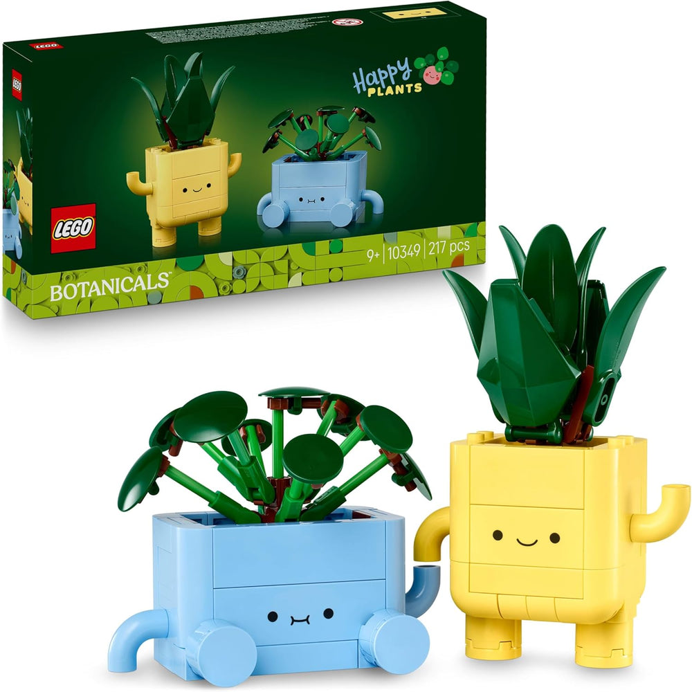 LEGO Botanicals Fröhliche Pflanzen - Spielzeug für Kinder mit 2 Kunstpflanzen, 2 Bunten Blumentöpfen & austauschbaren Cartoon-Gesichtern - Giftidee für Mädchen ab 9 Jahren - 10349