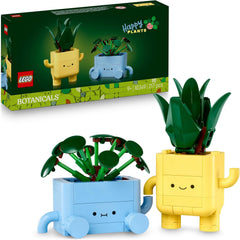 LEGO Botanicals Fröhliche Pflanzen - Spielzeug für Kinder mit 2 Kunstpflanzen, 2 Bunten Blumentöpfen & austauschbaren Cartoon-Gesichtern - Giftidee für Mädchen ab 9 Jahren - 10349