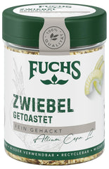 Fuchs Gewürze - Zwiebel getostat - finely chopped Zwiebeln für Dips, Schmorgerichte oder Hamburger - natural Ingredients - 55 g in wiederverwendbarer, recyclebarer Dose