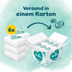 Pampers Harmony diapers size 2, 204 diapers, 4kg-8kg, gentle skin protection with 100% Pampers protection