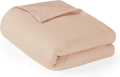 Madison Park Luxury Liquid Cotton High Quality Soft Comfortable 100% Ringspun Cotton Throw Blanket for Bed Couch or Couch Blush Full/Queen Naty Shop Duvets and Quilts Red Full/Queen