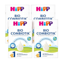 HiPP 1 Organic Combiotik (4 x 600g), milk powder formula for infants from birth, with natural cultures of lactic acid and easy-to-treat organic starch, of the best organic quality