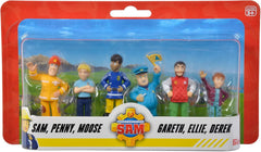 Simba 109252538 - Fireman Sam Figures Set, 6 Pieces, 2 Assorted, Only One Version Provided, 5-7cm Play Figures, From 3 Years Action Figures Naty Shop