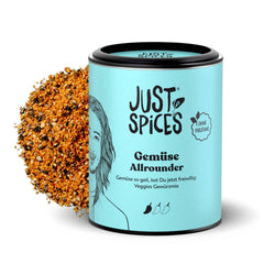 Just Spices Gemüse Allrounder I Jedes Gemüse von Aubergine bis Zucchini lecker würzen I Gewürzdose, 75 g