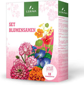 LERAVA flower seeds (12 varieties) - winter hardy perennials - garden and balcony seeds - quick germination for easy sowing - low maintenance flower mix for continuous flowering