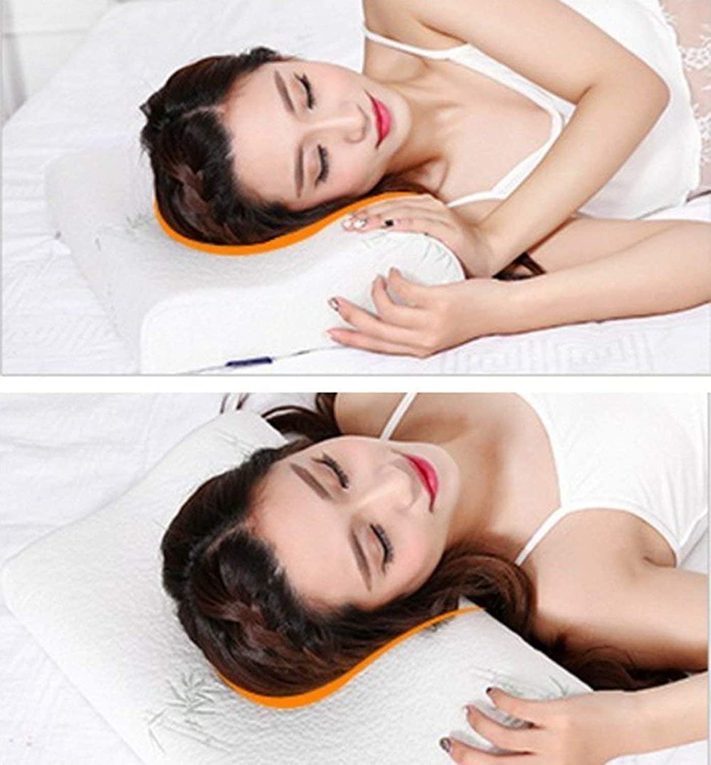 Pernă din spumă de memorie Pernă, pernă de sprijin pentru gât, pernă ergonomică pentru gât Pentru diferite poziții de dormit Cu capac detașabil Perne ortopedice cervicale Naty Shop