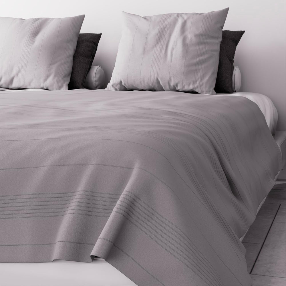 Soleil D'Ocre Adele, Zigzag Cover, Thrown from the sofa, Polycoton, Grey, 220 X 240 Cm Naty Shop Duvets and quilts Gray 220 X 240 Cm