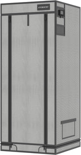 Aygrochy Grow Tent 60x60x160cm Indoor Grow Tent with Reflective White PEVA Removable Bottom Tray for Plant Growing Space