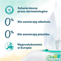 Pampers Harmonie Protect & Care wet wipes, 18 packs of 44 wipes each = 792 wipes that help restore the skin's natural pH balance