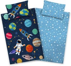 Aminata Kids children's bedding, outer space, cotton Bedding - children Naty Shop Default Title