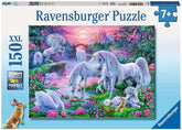Ravensburger puzzle pentru copii - 10021 Einhörörner Im Abendrot - Puzzle fantezie pentru copii de peste 7 ani, cu 150 de piese în format XXL Puzzle Naty Shop Titlu implicit