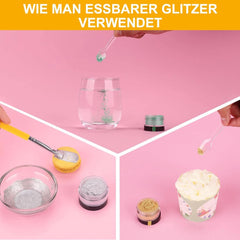 Edible glitter, set of 6 shades, 5 grams Glitter Naty Shop