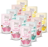 MjAMjAM – Hrană umedă premium pentru pisici - Pachet Wellness Vită, pachet de 12 (12 x 125g), fără cereale cu carne suplimentară