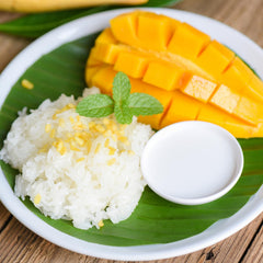 - Orez lipicios cu nucă de cocos și mango - (1 x 80 g)