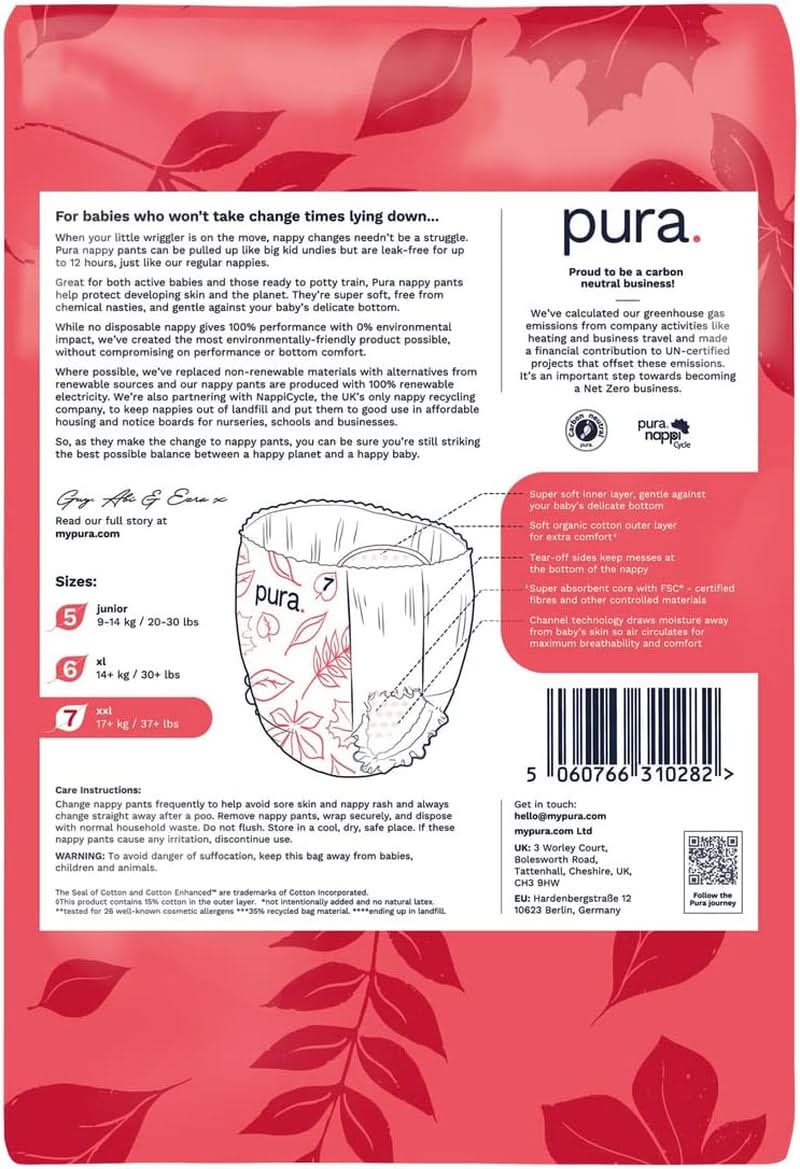 Scutece tip pantalonasi, cutie lunara, usor de imbracat, scutece de antrenament, cu certificat Ecolabel UE, fara parfum Mama si Copilul Naty Shop