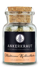 Ankerkraut Mediterranean Knoblauchbutter Gewürz, 85g in cork glass, Zuckerfrei, Würzige Ingredient für Butter, Gift Idea, Grill-Abend with Friends & Family, Premium Qualität Ohne Gesmackverstärker