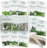 Plantaluz Premium Organic Seed Set P03 – Culinary and Medicinal Plant Seed Set for Garden, Balcony and Indoor – incl. FSC Planting Sticks – Free Pollinated, Untreated and GMO Free Organic Seeds