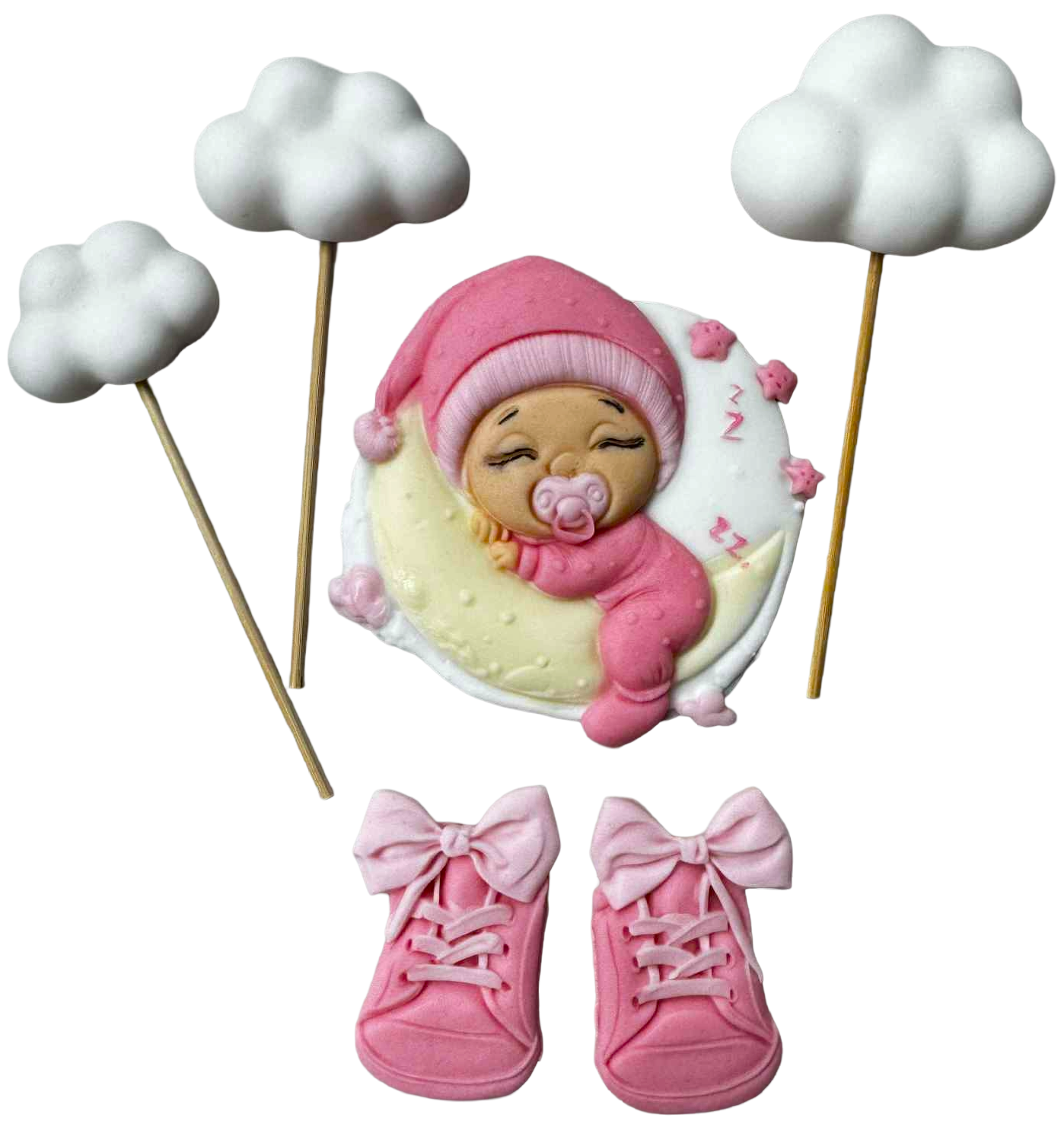 Set of 6 edible decorations, Baptism