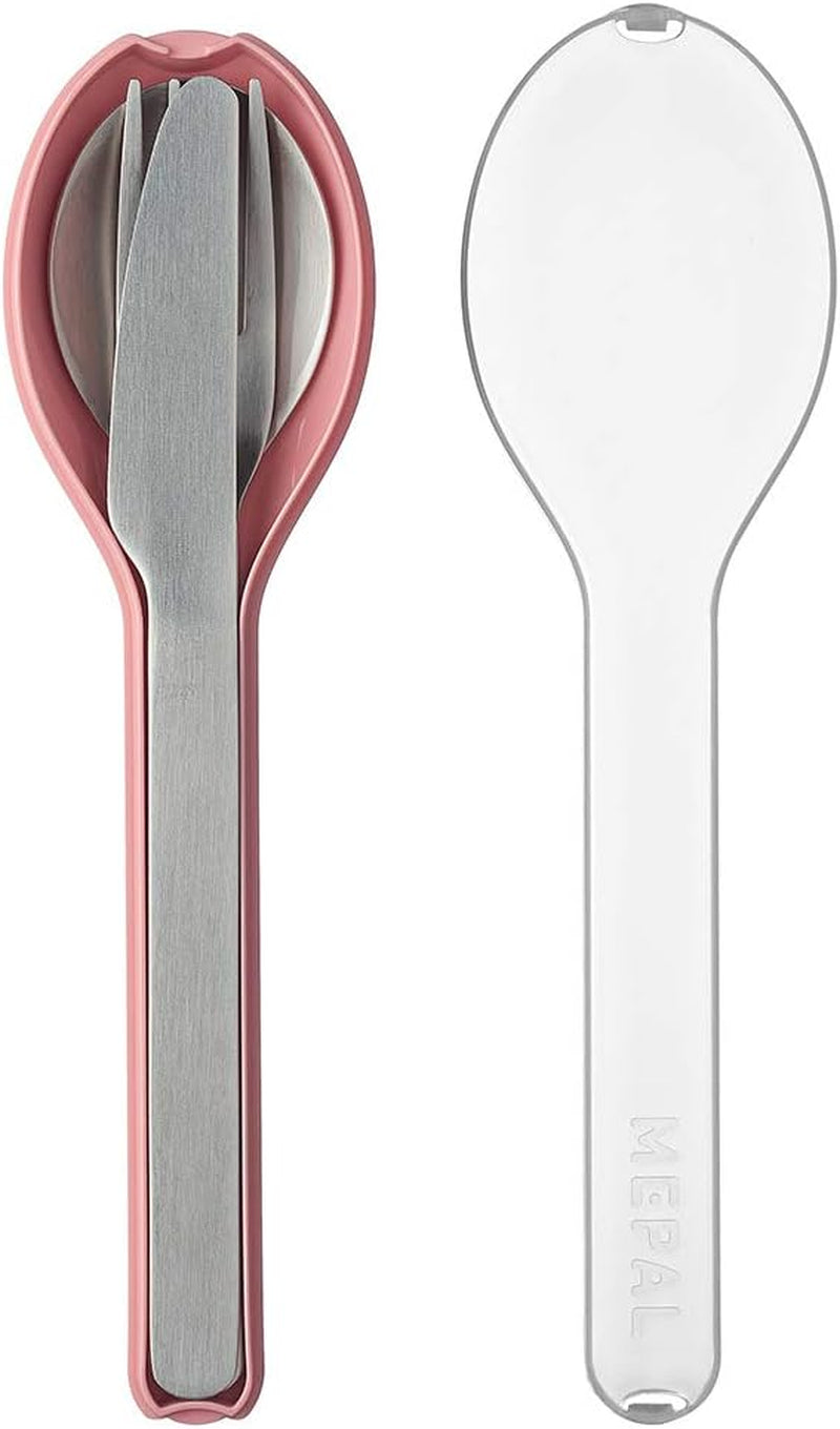Mepal - Set tacâmuri 3 piese Ellipse, pentru călătorii Bucatarie Naty Shop Nordic Pink